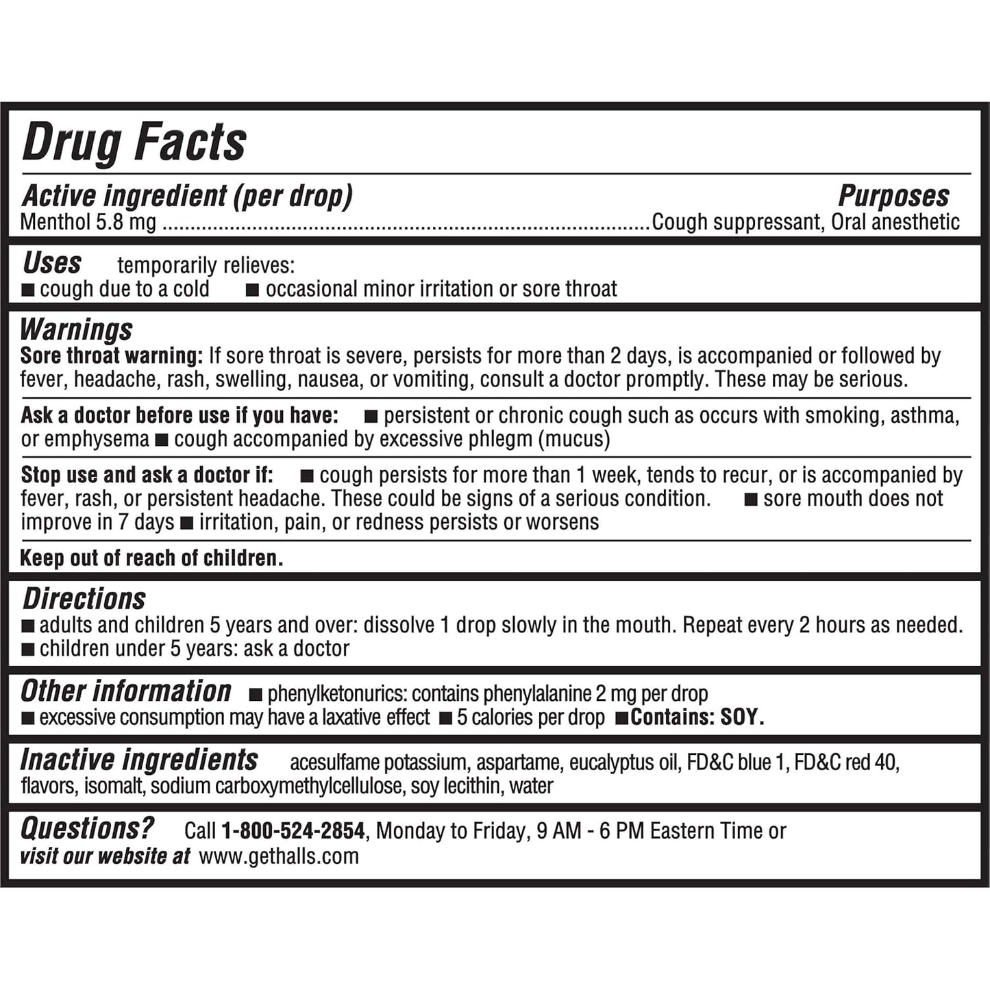 HALLS Relief Sugar Free Black Cherry Flavor Cough Drops, Economy Pack, 1 Bag (70 Total Drops)