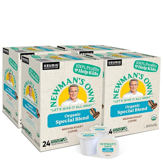 Newman's Own Organics Special Blend Keurig Single-Serve K-Cup Pods, Medium Roast Coffee, 96 Count