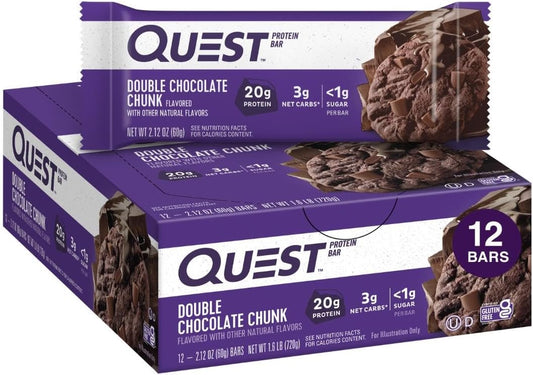 Quest Nutrition Double Chocolate Chunk Protein Bars, 12 Count