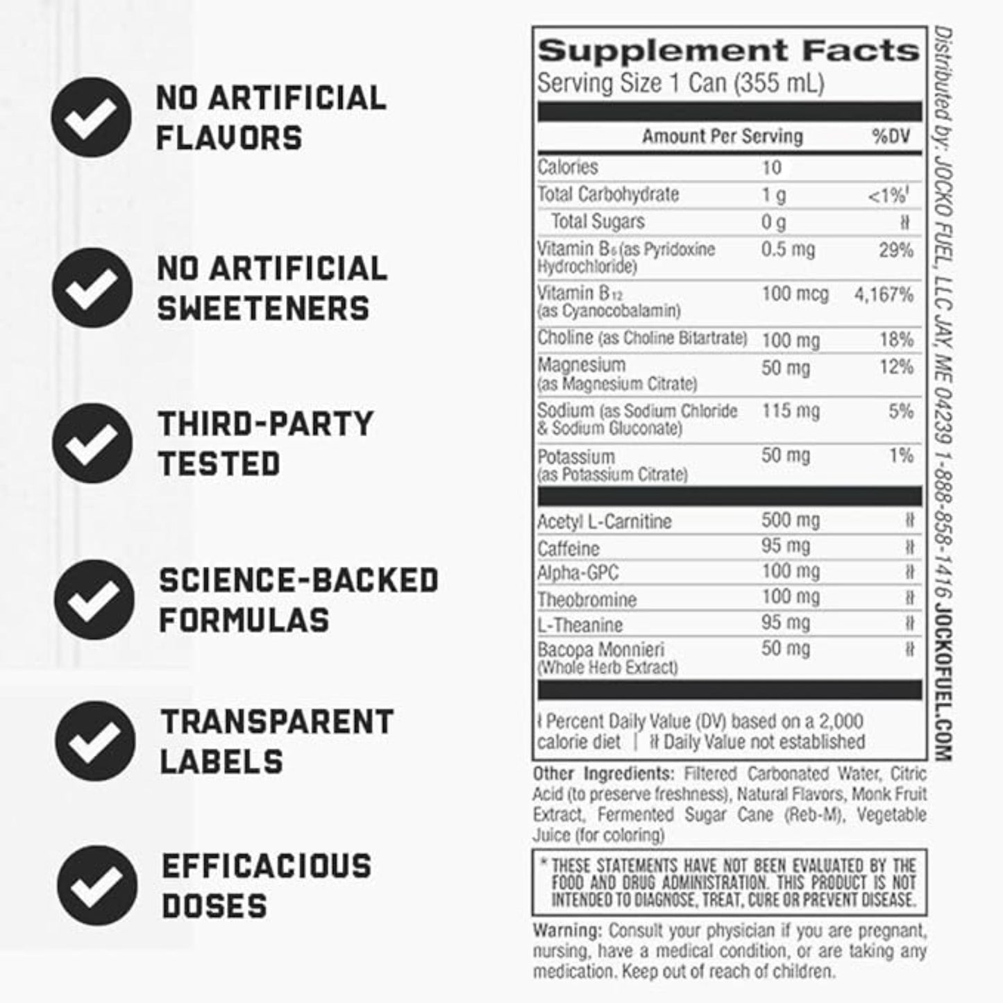 Jocko GO Energy Drink (Afterburner Orange) - Keto, Vitamin B12, Vitamin B6, Electrolytes, L Theanine, Magnesium- Energy Boost, Sugar Free Nootropic Monk Fruit Blend - 12 Pack