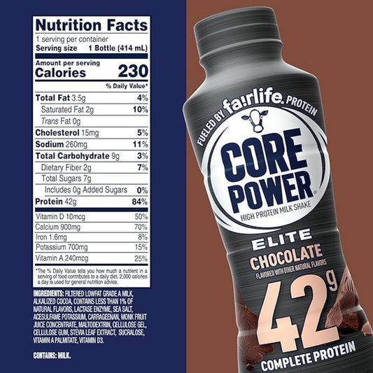 Core Power Elite High Protein Shake, Chocolate, 12 Pack